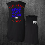 Limited Edition "NEVER BACK DOWN" Custom Cut Muscle Tee