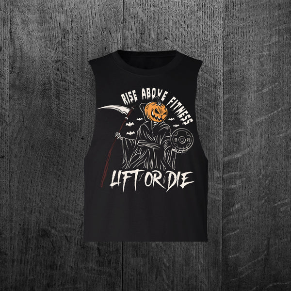 Limited Edition "HALLOWEEN" Women's Custom Cut Crop Muscle Tee (2025)