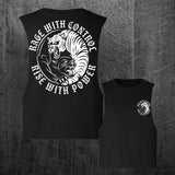"RISE WITH POWER" Women's Custom Cut Crop Muscle Tee