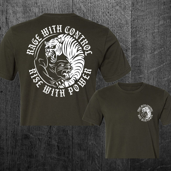 "RISE WITH POWER" Women's Custom Cut Crop Tee