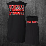 "STRENGTH THROUGH STRUGGLE" Custom Cut Muscle Tee