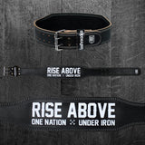 "RISE ABOVE | ONE NATION UNDER IRON" Bodybuilding Belt
